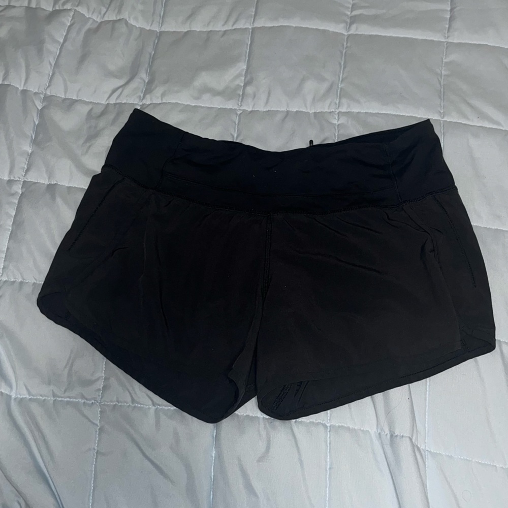 Black Speed Up Low-Rise Lined Shorts